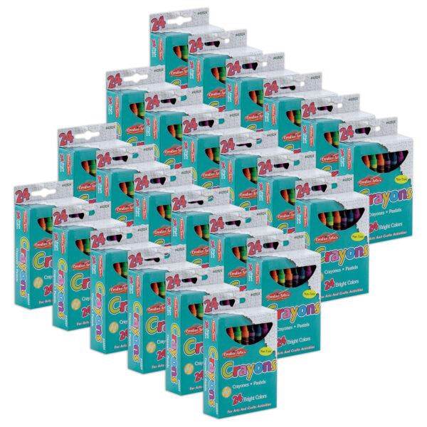 ERSCHL42024-24.jpg Crayons, Assorted Colors, 24 Per Box, 24 Boxes