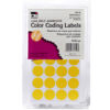 Color Coding Labels, 3-4", Yellow, 1000 Per Pack, 12 Packs