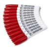 Dry Erase Markers, Low Odor, Pocket Style, Bullet Tip, Red, 12 Per Box, 3 Boxes