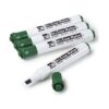 Dry Erase Markers, Barrel Style, Chisel Tip, Green, 12 Per Box, 3 Boxes