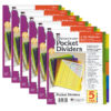 Index Dividers with Pockets, 5-Tab, Assorted Colors, 5-Pack, 6 Packs