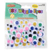 Creative Arts Wiggle Eyes, Round, Assorted Sizes & Colors, 100 Per Pack, 12 Packs