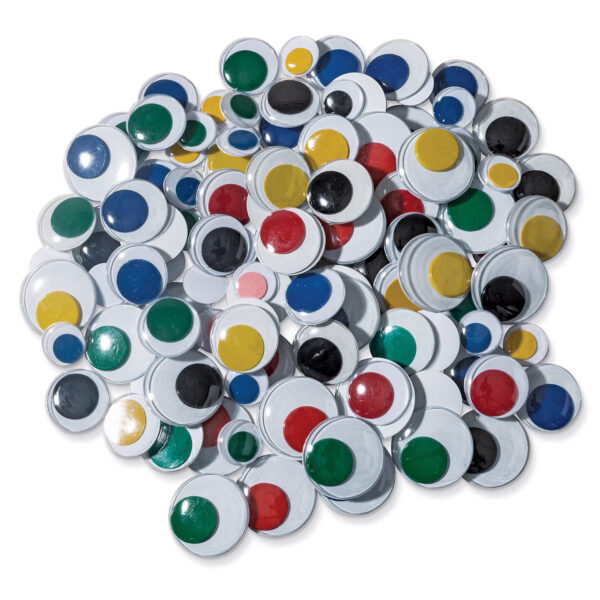 Wiggle Eyes, Jumbo Round, Assorted Colors & Sizes, Pack of 100