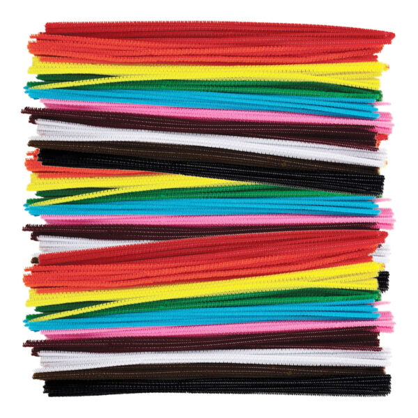 Chenille Stem Class Pack, 6mm x 12", Assorted Colors, Box of 1000