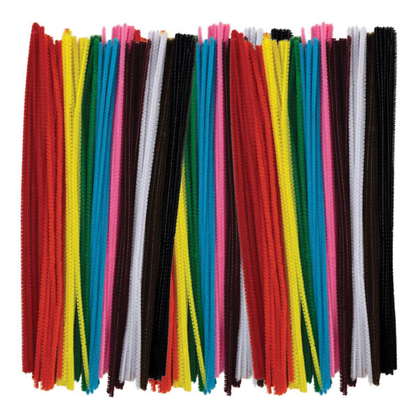 Chenille Stem Class Pack, 6mm x 12", Assorted Colors, Box of 1000
