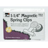 Magnetic Spring Clips, 1-1-4", Box of 24