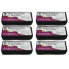Whiteboard Eraser, Felt-Foam, Gray and Black, Pack of 6