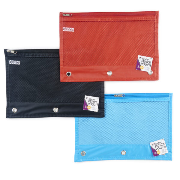 Pencil Pouch, Assorted Colors, 7" x 10", Set of 24