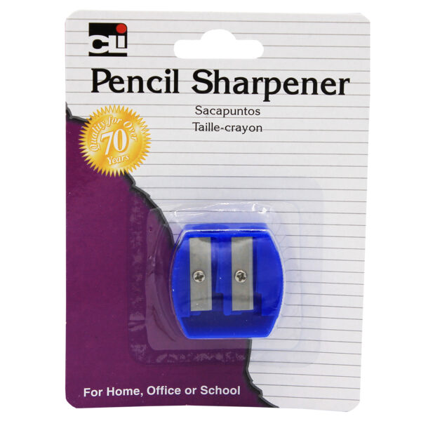 Two Hole Pencil-Crayon Sharpener, Pack of 24