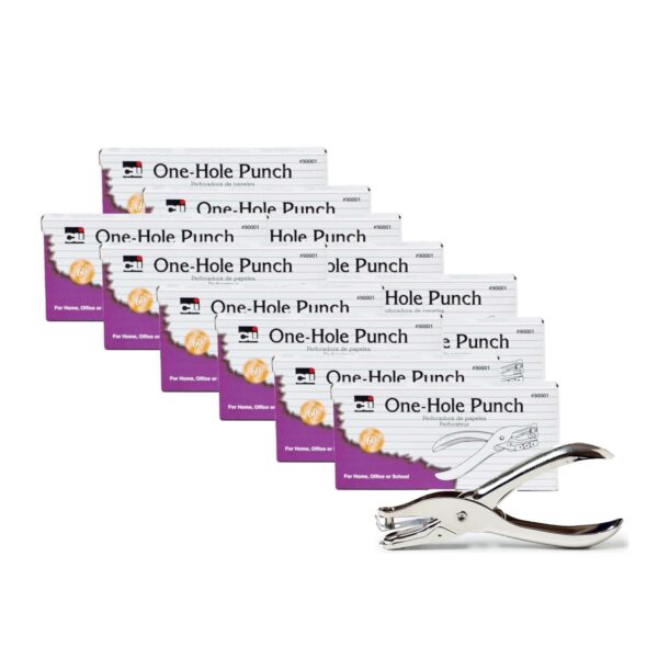 ERSCHL90001-12.jpg One-Hole Paper Punch with Metal Catcher, Pack of 12
