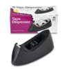 Desk Tape Dispenser, Black, Pack of 6