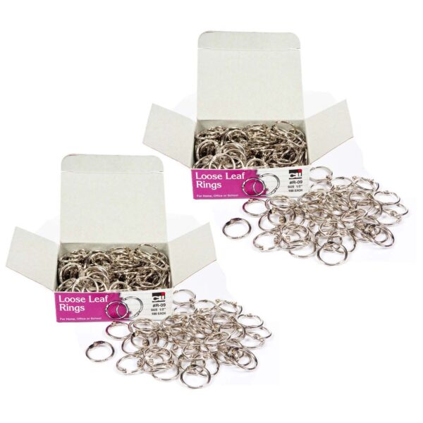 ERSCHLR09-2.jpg Loose Leaf Rings, 1-2", 100 Per Box, 2 Boxes
