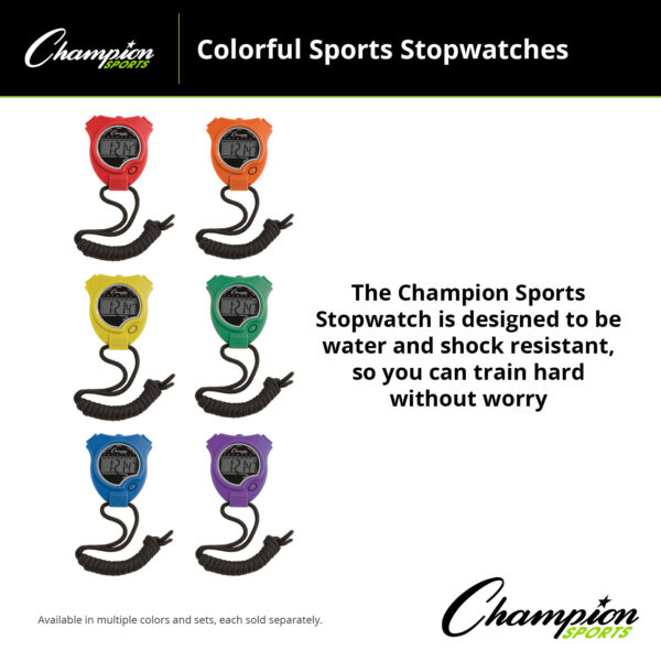 Stop Watch, Assorted Colors, Pack of 6