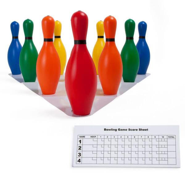 ERSCHSBP10CLR.jpg Multicolor Bowling Pin Set, 10 Pins