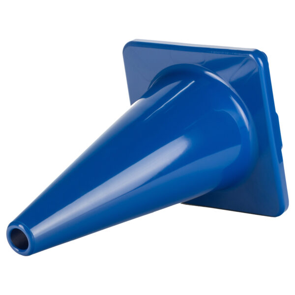Hi-Visibility Flexible Vinyl Cone, Weighted, 12", Royal Blue