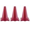 Hi-Visibility Flexible Vinyl Cone, 12", Red, Pack of 3