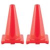 Hi-Visibility Flexible Vinyl Cone, 18" Orange, Pack of 2