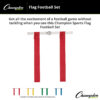 Flag Football Set, Red, Pack of 12