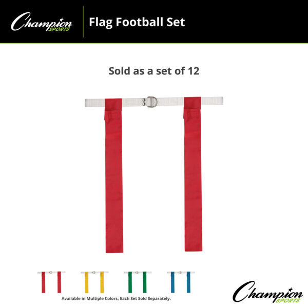 Flag Football Set, Red, Pack of 12
