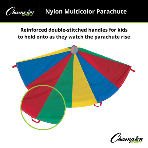 Multi-Colored Parachute, 20' Diameter, 16 Handles