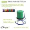 Plastic Platform Stilts, Assorted Colors, Set of 6