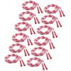 Plastic Segmented Jump Rope 7', Red & White, Pack of 12