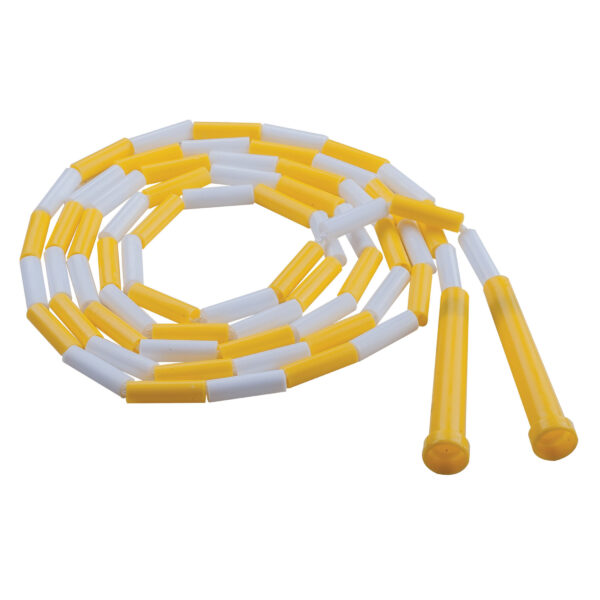 Plastic Segmented Jump Rope 8', Yellow & White, Pack of 6