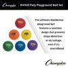 Rhino Poly 7" Playground Ball Set, Assorted Colors, Set of 6