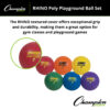 Rhino Poly 7" Playground Ball Set, Assorted Colors, Set of 6