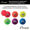 Rhino Skin 6-Inch Low Bounce Dodgeball Set, Assorted Neon Colors, Set of 6