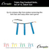 Triple Flag Football Set, Adult Size, Blue, 32"-39", 12 per pack
