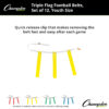 Triple Flag Football Set, Youth, Yellow, 25"-31", 12 per pack