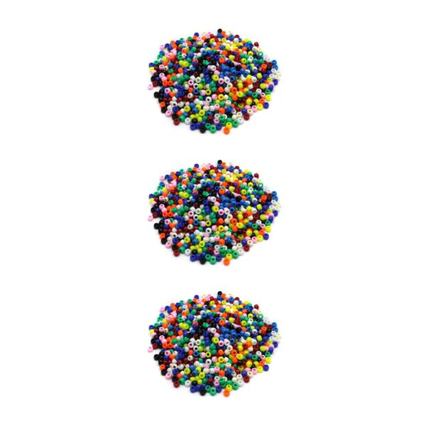 ERSCK-3552-3.jpg Pony Beads, Assorted Bright Hues, 6 mm x 9 mm, 1000 Per Pack, 3 Packs