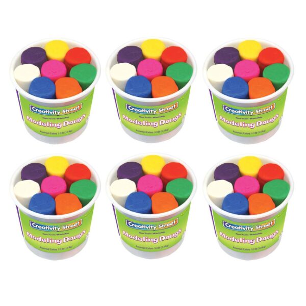 ERSCK-4095-3.jpg Modeling Dough, 8 Assorted Colors, 4 oz. Per Piece, 8 Pieces Per Pack, 3 Packs
