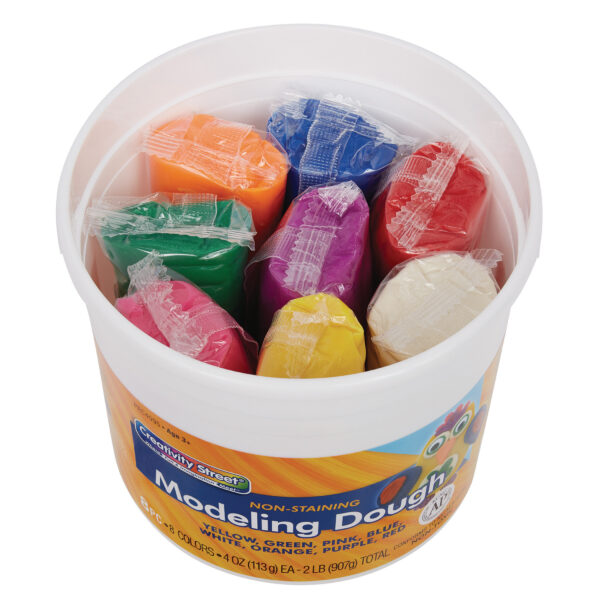 ERSCK-4095-3_1.jpg Modeling Dough, 8 Assorted Colors, 4 oz. Per Piece, 8 Pieces Per Pack, 3 Packs