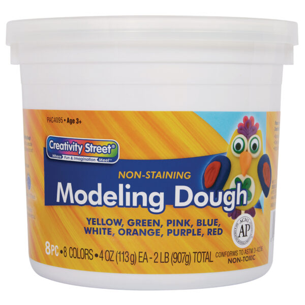 ERSCK-4095-3_4.jpg Modeling Dough, 8 Assorted Colors, 4 oz. Per Piece, 8 Pieces Per Pack, 3 Packs