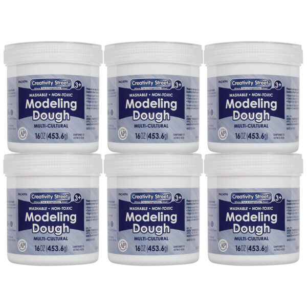 Modeling Dough, 6 Multi-Cultural Assortment, 1 lb. Per Color, 6 Pieces