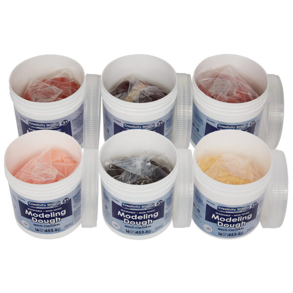 Modeling Dough, 6 Multi-Cultural Assortment, 1 lb. Per Color, 6 Pieces