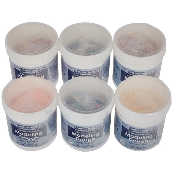 Modeling Dough, 6 Multi-Cultural Assortment, 1 lb. Per Color, 6 Pieces