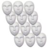 Paperboard Mask, Face, 8" x 5-3-4", Pack of 12