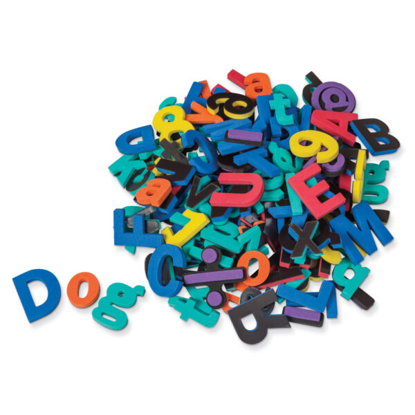Magnetic Letters, Numbers & Symbols, Assorted Colors & Sizes, 130 Pieces