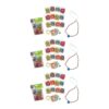 100 Days of School Bead Kit, Assorted Sizes, 12 Kits Per Pack, 3 Packs