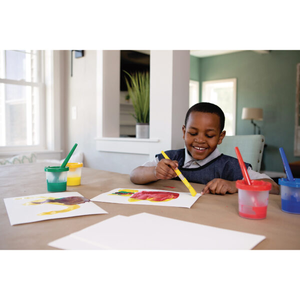 ERSCK-5100-2_5.jpg No-Spill Round Paint Cups with Colored Lids, 3" Dia., 10 Per Pack, 2 Packs