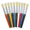 ERSCK-5183-3_1.jpg Beginner Paint Brushes, Round Stubby Brushes, 10 Assorted Colors, 7.5" Long, 10 Per Pack, 3 Packs