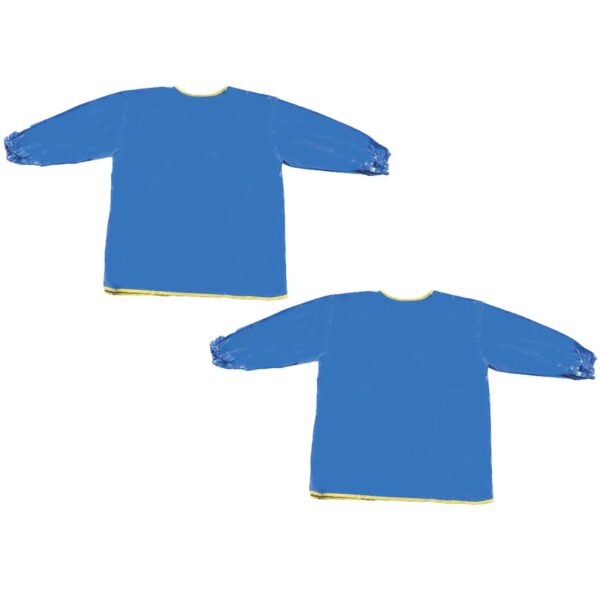 ERSCK-520802-2.jpg Long Sleeve Plastic Art Smock, Ages 3+, Blue, 22" x 18", Pack of 2