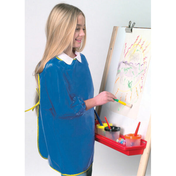 ERSCK-520802_1.jpg Long Sleeve Plastic Art Smock, Ages 3+, Blue, 22" x 18", 1 Count
