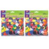 Plastic Buttons, Assorted Colors, 3-4" to 1", 1 lb. Per Pack, 2 Packs