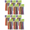 Regular Stems, Assorted Colors, 6" x 4 mm, 100 Count Per Pack, 12 Packs