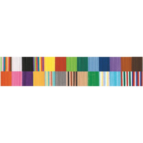 Regular Stems, Assorted Colors, 6" x 4 mm, 100 Count Per Pack, 12 Packs