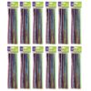 Regular Stems, Assorted Colors, 12" x 4 mm, 100 Pieces Per Pack, 12 Packs